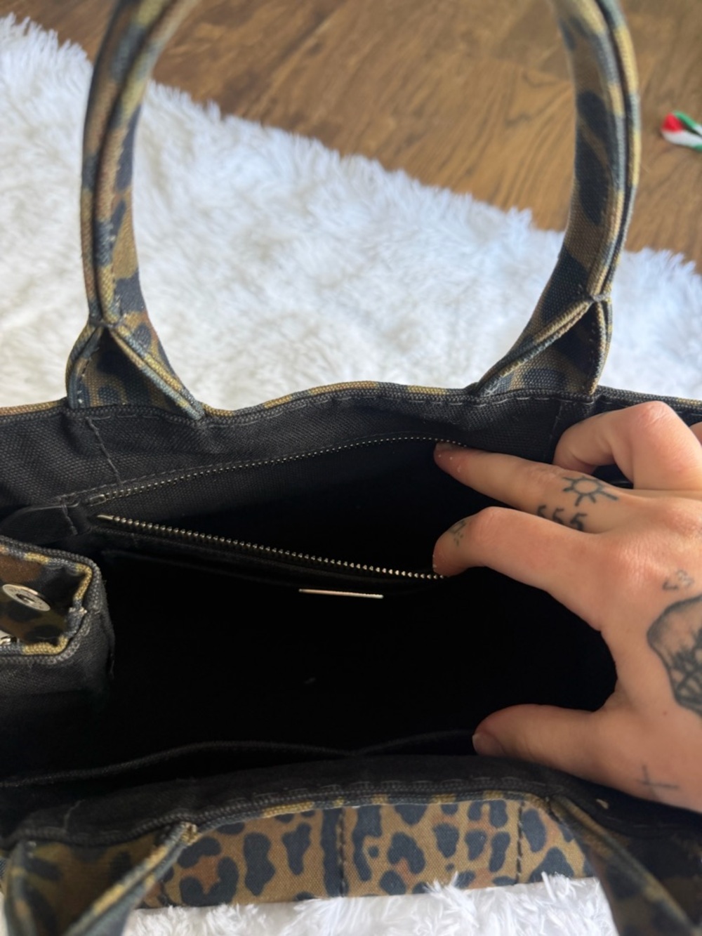 Prada Leopard Canvas Small Tote - Picture 10 of 10